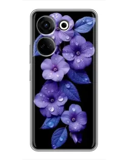 Чохол для TECNO Camon 20 з картинкою «Фіолетові квіти з росою» Чохол для TECNO Camon 20 з картинкою «Фіолетові квіти з росою»