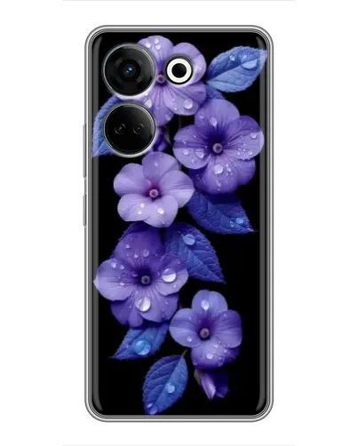 Чохол для TECNO Camon 20 з картинкою «Фіолетові квіти з росою» Чохол для TECNO Camon 20 з картинкою «Фіолетові квіти з росою»