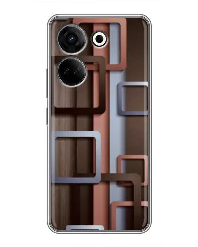 Чохол для TECNO Camon 20 з картинкою «Коричневі об'ємні квадрати» Чохол для TECNO Camon 20 з картинкою «Коричневі об'ємні квадрати»