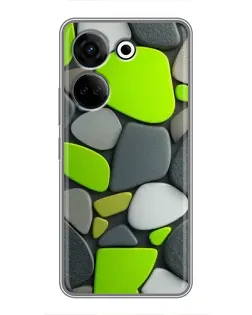 Чохол для TECNO Camon 20 з картинкою «Яскрава неонова галька»