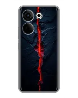 Чохол для TECNO Camon 20 з картинкою «Червона лавова тріщина»