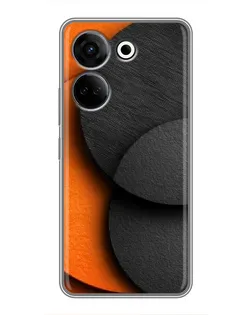 Чохол для TECNO Camon 20 з картинкою «Геометрія помаранчевих кіл»