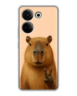 Чохол для TECNO Camon 20 з картинкою «Капібара вікторія»