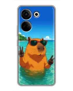 Чохол для TECNO Camon 20 з картинкою «Морська капібара»