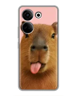 Чохол для TECNO Camon 20 з картинкою «Капібара з язиком»