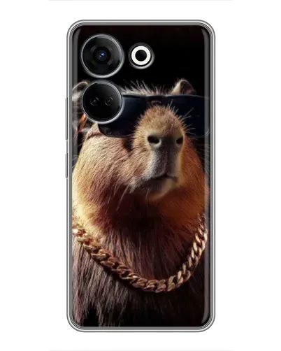 Чохол для TECNO Camon 20 з картинкою «Капібара золотий ланцюг» Чохол для TECNO Camon 20 з картинкою «Капібара золотий ланцюг»