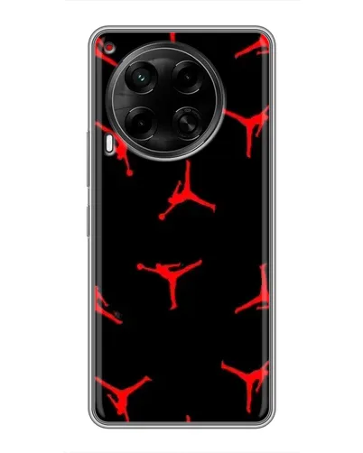 Чехол для TECNO Camon 30 (CL6) с картинкой «Jordan Red Pattern» Чехол для TECNO Camon 30 (CL6) с картинкой «Jordan Red Pattern»