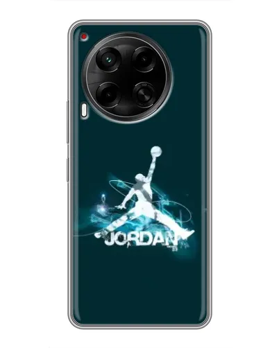 Чехол для TECNO Camon 30 (CL6) с картинкой «Jordan Blue Fire» Чехол для TECNO Camon 30 (CL6) с картинкой «Jordan Blue Fire»