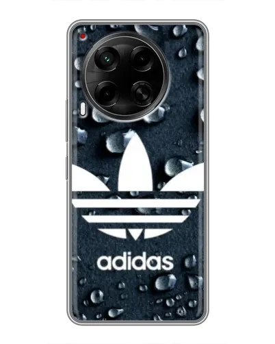 Чехол для TECNO Camon 30 (CL6) с картинкой «Adidas Trefoil Blue»