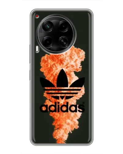 Чехол для TECNO Camon 30 (CL6) с картинкой «Оранжевый дым Adidas»