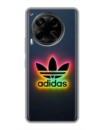 Чехол для TECNO Camon 30 (CL6) с картинкой «Неоновый Adidas»