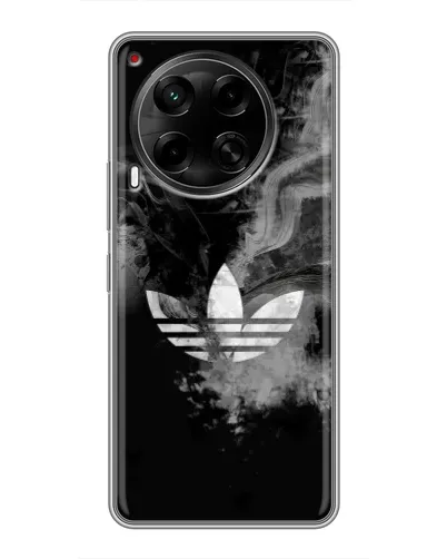 Чехол для TECNO Camon 30 (CL6) с картинкой «Абстрактный дым Adidas»
