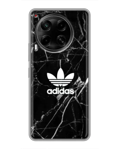 Чехол для TECNO Camon 30 (CL6) с картинкой «Белый мрамор Adidas»