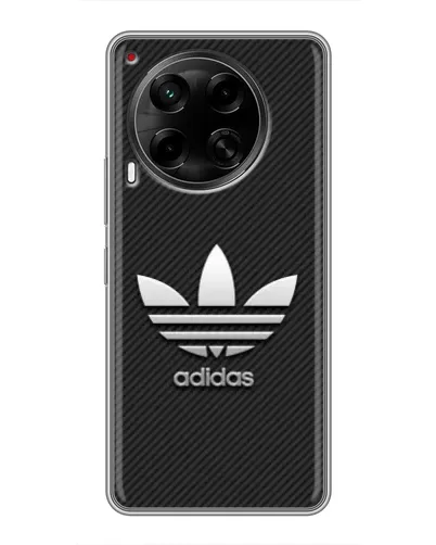 Чехол для TECNO Camon 30 (CL6) с картинкой «Adidas Карбоновая текстура»