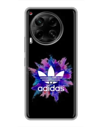 Чехол для TECNO Camon 30 (CL6) с картинкой «Взрыв красок Adidas»