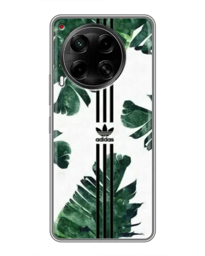 Чехол для TECNO Camon 30 (CL6) с картинкой «Пальмовые листья адидас»