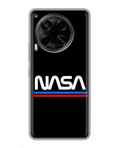Чехол для TECNO Camon 30 (CL6) с картинкой «NASA — классика Red Blue» Чехол для TECNO Camon 30 (CL6) с картинкой «NASA — классика Red Blue»