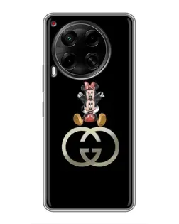 Чехол для TECNO Camon 30 (CL6) с картинкой «Минни Маус на лого»