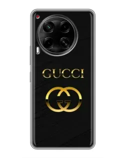 Чехол для TECNO Camon 30 (CL6) с картинкой «Золотой логотип Gucci»
