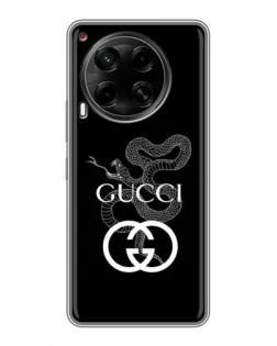 Чехол для TECNO Camon 30 (CL6) с картинкой «Gucci — серебряная змея»