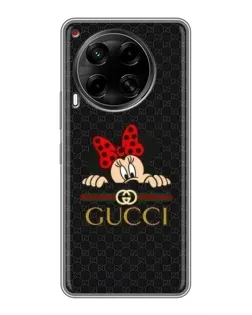 Чехол для TECNO Camon 30 (CL6) с картинкой «Минни Маус Gucci — черный»