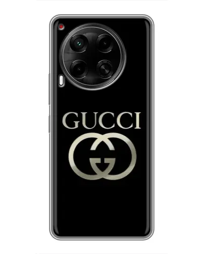Чехол для TECNO Camon 30 (CL6) с картинкой «Gucci — золото на черном» Чехол для TECNO Camon 30 (CL6) с картинкой «Gucci — золото на черном»