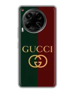 Чехол для TECNO Camon 30 (CL6) с картинкой «Gucci — темно-зеленый градиент»
