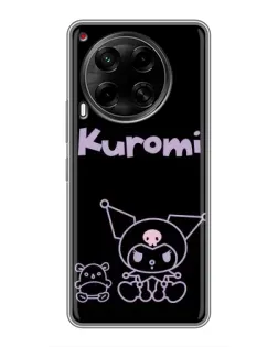 Чехол для TECNO Camon 30 (CL6) с картинкой «Kuromi — черный минимализм» Чехол для TECNO Camon 30 (CL6) с картинкой «Kuromi — черный минимализм»