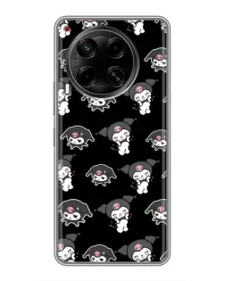Чехол для TECNO Camon 30 (CL6) с картинкой «Черный паттерн Kuromi» Чехол для TECNO Camon 30 (CL6) с картинкой «Черный паттерн Kuromi»