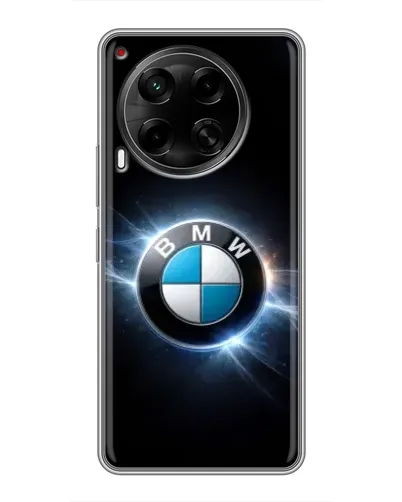 Чехол для TECNO Camon 30 (CL6) с картинкой «BMW — неоновое сияние»