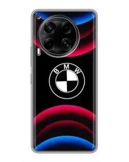 Чехол для TECNO Camon 30 (CL6) с картинкой «Логотип BMW и неоновые дуги» Чехол для TECNO Camon 30 (CL6) с картинкой «Логотип BMW и неоновые дуги»