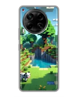 Чехол для TECNO Camon 30 (CL6) с картинкой «Minecraft летний день»
