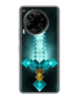 Чехол для TECNO Camon 30 (CL6) с картинкой «Алмазный меч неон»