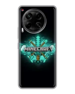 Чехол для TECNO Camon 30 (CL6) с картинкой «Minecraft Diamond лого»
