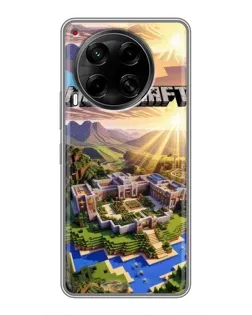 Чехол для TECNO Camon 30 (CL6) с картинкой «Minecraft панорама»