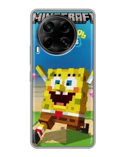 Чохол для TECNO Camon 30 (CL6) з картинкою «Губка Боб Minecraft» Чохол для TECNO Camon 30 (CL6) з картинкою «Губка Боб Minecraft»