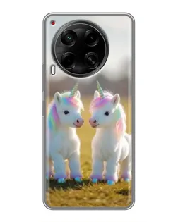 Чохол для TECNO Camon 30 (CL6) з картинкою «Пара єдинорогів»