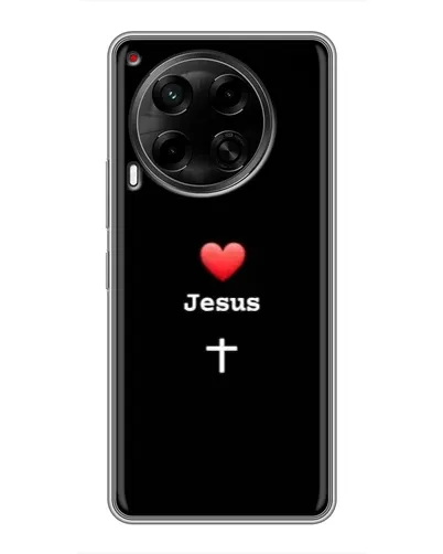 Чехол для TECNO Camon 30 (CL6) с картинкой «Сердце - Jesus» Чехол для TECNO Camon 30 (CL6) с картинкой «Сердце - Jesus»