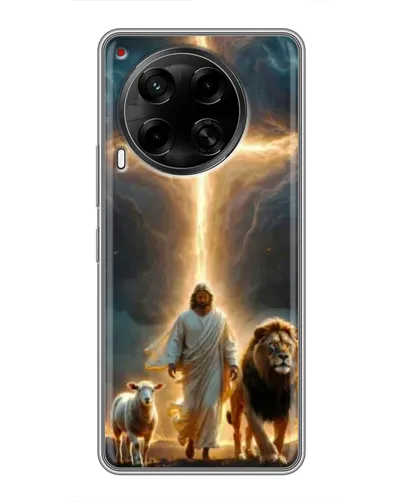 Чехол для TECNO Camon 30 (CL6) с картинкой «Лев Иуды и Свет» Чехол для TECNO Camon 30 (CL6) с картинкой «Лев Иуды и Свет»