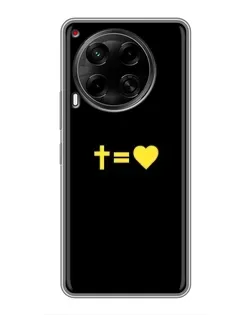 Чехол для TECNO Camon 30 (CL6) с картинкой «Сердце и Крест»