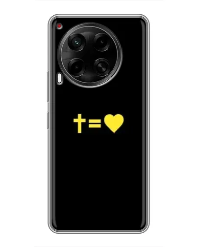 Чехол для TECNO Camon 30 (CL6) с картинкой «Сердце и Крест» Чехол для TECNO Camon 30 (CL6) с картинкой «Сердце и Крест»