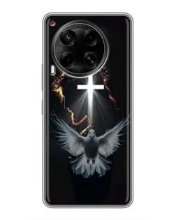 Чехол для TECNO Camon 30 (CL6) с картинкой «Голубь и Свет»