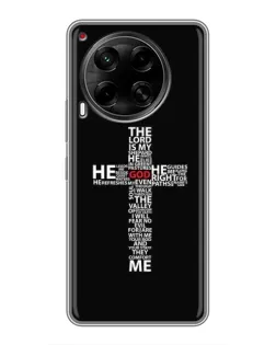 Чехол для TECNO Camon 30 (CL6) с картинкой «Текстовый крест»
