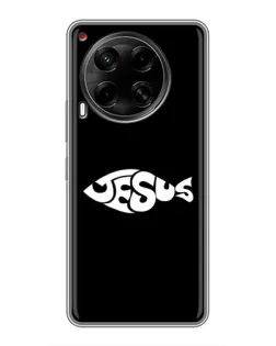 Чехол для TECNO Camon 30 (CL6) с картинкой «Рыба Jesus»