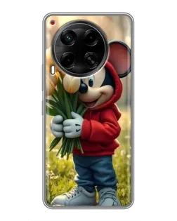 Чохол для TECNO Camon 30 (CL6) з картинкою «Міккі з тюльпанами»