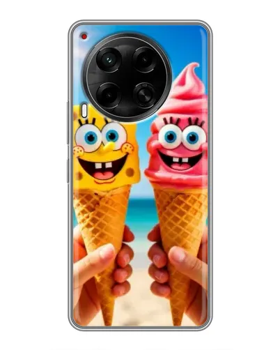 Чохол для TECNO Camon 30 (CL6) з картинкою «Спанч Боб морозиво»