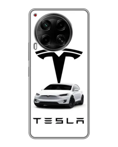 Чехол для TECNO Camon 30 (CL6) с картинкой «Tesla White Style»