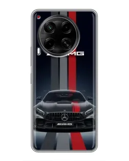 Чехол для TECNO Camon 30 (CL6) с картинкой «Mercedes — белый карбон» Чехол для TECNO Camon 30 (CL6) с картинкой «Mercedes — белый карбон»