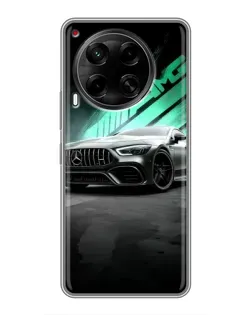 Чехол для TECNO Camon 30 (CL6) с картинкой «Темный Mercedes AMG»