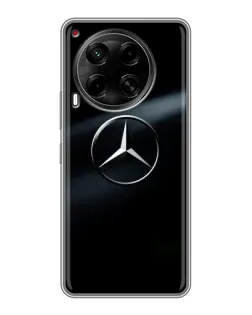 Чехол для TECNO Camon 30 (CL6) с картинкой «Mercedes на металле» Чехол для TECNO Camon 30 (CL6) с картинкой «Mercedes на металле»